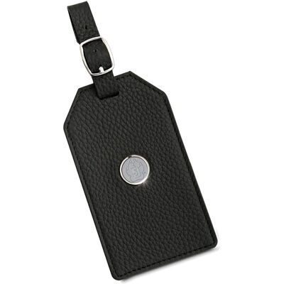 Jardine - South Dakota Coyotes Leather Luggage Tag - Black Jardine - South Dakota Coyotes Leather Luggage Tag - Black