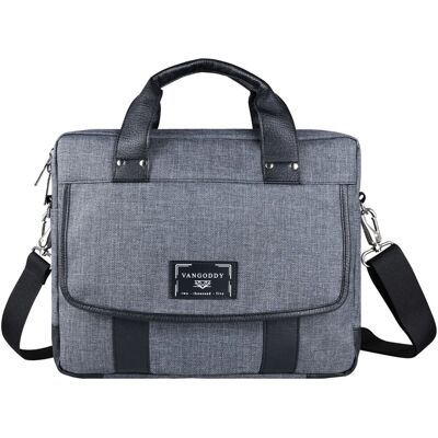 Kitcheniva - Twill Weave Tablet Shoulder Messenger Bag Briefcase For 13" iPad - Gray Kitcheniva - Twill Weave Tablet Shoulder Messenger Bag Briefcase For 13" iPad - Gray