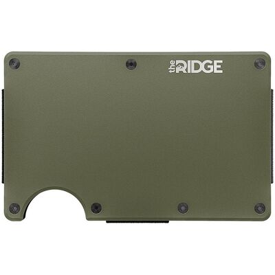The Ridge Wallet - Aluminum: Cash Strap - Matte Olive The Ridge Wallet - Aluminum: Cash Strap - Matte Olive