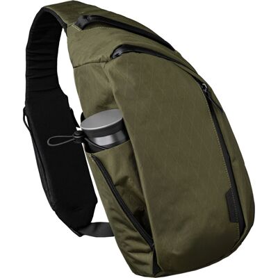 ALPAKA - Crossbody Sling Bag 7.5L (Left Shoulder) for Men, Fits 11" Tablet, Phone Sleeve, Bottle Pocket, Luggage Pass-Through - Olive Green X-Pac X42 ALPAKA - Crossbody Sling Bag 7.5L (Left Shoulder) for Men, Fits 11" Tablet, Phone Sleeve, Bottle Pocket, Luggage Pass-Through - Olive Green X-Pac X42