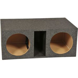 QPower - Q Power Dual 12" Vented Subwoofer Box, Heavy Duty Extra Large Bass Enclosure - CHARCOAL GREY QPower - Q Power Dual 12" Vented Subwoofer Box, Heavy Duty Extra Large Bass Enclosure - CHARCOAL GREY