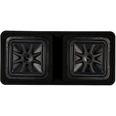 Kicker - Dual 12" Single-Voice-Coil 2-ohm Loaded Subwoofer - Black Kicker - Dual 12" Single-Voice-Coil 2-ohm Loaded Subwoofer - Black