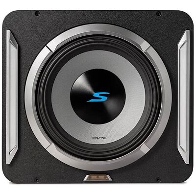 Alpine - PrismaLink S2-Series 12" Single Voice Coil 2 ohm Preloaded Subwoofer Wedge Enclosure - Black Alpine - PrismaLink S2-Series 12" Single Voice Coil 2 ohm Preloaded Subwoofer Wedge Enclosure - Black