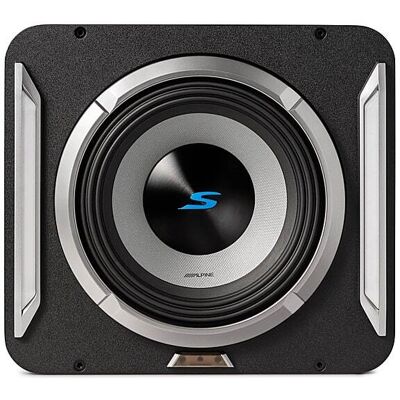 Alpine - PrismaLink S2-Series 10" Single Voice Coil 2 ohm Preloaded Subwoofer Wedge Enclosure - Black Alpine - PrismaLink S2-Series 10" Single Voice Coil 2 ohm Preloaded Subwoofer Wedge Enclosure - Black