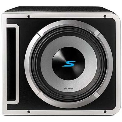 Alpine - Halo S-Series Single 12" Dual Voice Coil 2-Ohm Preloaded Subwoofer Enclosure with ProLink - Black Alpine - Halo S-Series Single 12" Dual Voice Coil 2-Ohm Preloaded Subwoofer Enclosure with ProLink - Black