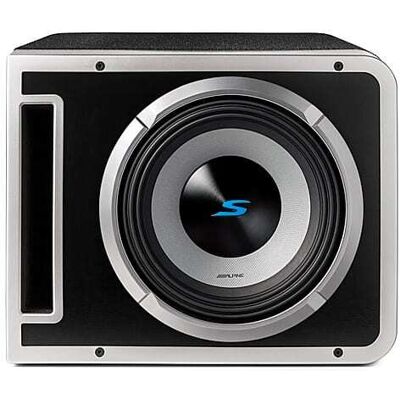 Alpine - Halo S-Series Single 10" Dual Voice Coil 2-Ohm Preloaded Subwoofer Enclosure with ProLink - Black Alpine - Halo S-Series Single 10" Dual Voice Coil 2-Ohm Preloaded Subwoofer Enclosure with ProLink - Black