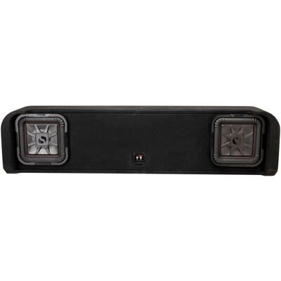 Kicker - L7T Custom Fit Dual 10" 2-Ohm Down Firing Enclosure Subwoofer for Select Ford F-150s - Black Kicker - L7T Custom Fit Dual 10" 2-Ohm Down Firing Enclosure Subwoofer for Select Ford F-150s - Black