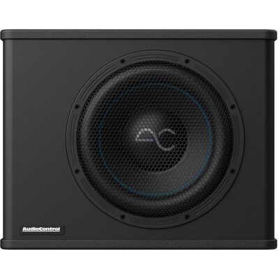 AudioControl - Spike Series 12” Single-Voice-Coil 2-Ohm Loaded Vented Subwoofer Enclosure - Black AudioControl - Spike Series 12” Single-Voice-Coil 2-Ohm Loaded Vented Subwoofer Enclosure - Black