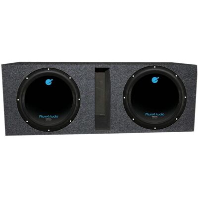 Planet Audio - AC12D 12" 3600W 4 Ohm DVC Car Subwoofer Pair w/ Dual Sub Enclosure - Black Planet Audio - AC12D 12" 3600W 4 Ohm DVC Car Subwoofer Pair w/ Dual Sub Enclosure - Black
