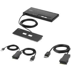 Belkin - F1DN102MOD-PP-4 2-Port KVM Switch - Single Head - DP Modular Secure - PP4.0 W/ Remote - 2 Computers - 1 Local Us - Black Belkin - F1DN102MOD-PP-4 2-Port KVM Switch - Single Head - DP Modular Secure - PP4.0 W/ Remote - 2 Computers - 1 Local Us - Black
