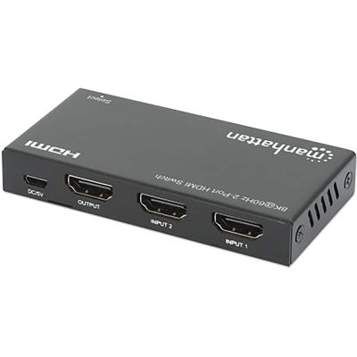 Manhattan - 8K 60Hz 2-Port HDMI Switch - Black Manhattan - 8K 60Hz 2-Port HDMI Switch - Black