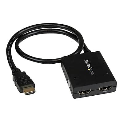 Startech - HDMI to HDMI/HDMI Audio/Video Splitter, Male to Female - Black Startech - HDMI to HDMI/HDMI Audio/Video Splitter, Male to Female - Black