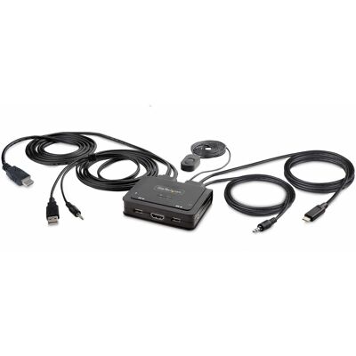 Startech - 2-Port Hybrid USB-C HDMI Cable KVM Switch Startech - 2-Port Hybrid USB-C HDMI Cable KVM Switch