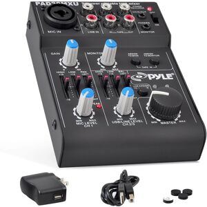 Pyle - 5-Channel Rechargeable Mini Portable Audio Mixer – Compact Music Mixer DJ Controller with USB Interface Pyle - 5-Channel Rechargeable Mini Portable Audio Mixer – Compact Music Mixer DJ Controller with USB Interface