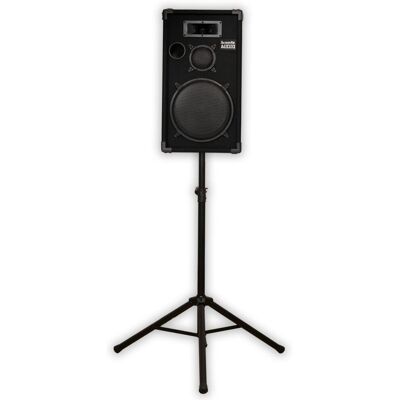 Acoustic Audio by Goldwood - CR12 Passive 12" DJ Speaker and Stand 3-Way PA Karaoke Band Monitor - Black Acoustic Audio by Goldwood - CR12 Passive 12" DJ Speaker and Stand 3-Way PA Karaoke Band Monitor - Black