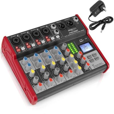 Pyle - 6-Channel Bluetooth Studio Mixer with USB Audio Interface, Digital DJ Mixing Console Pyle - 6-Channel Bluetooth Studio Mixer with USB Audio Interface, Digital DJ Mixing Console