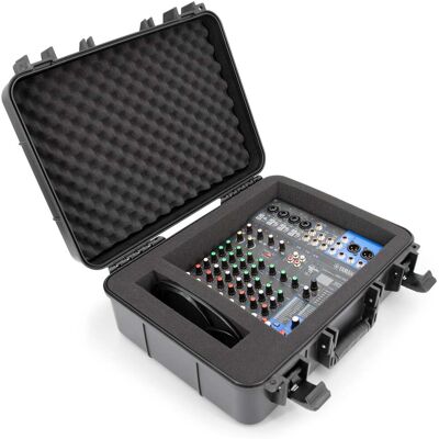 CASEMATIX - 16" Hard Shell Audio Mixer Travel Case – Fits 14.5x10.5x4.5 DJ Equipment, Compact Protective Storage Bag - Black CASEMATIX - 16" Hard Shell Audio Mixer Travel Case – Fits 14.5x10.5x4.5 DJ Equipment, Compact Protective Storage Bag - Black