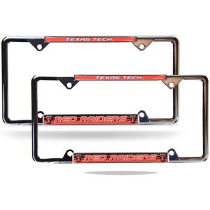 Rico Industries - Texas-Tech Raider's EZ View Chrome Metal (2) License Plate Frame Set - Multi Rico Industries - Texas-Tech Raider's EZ View Chrome Metal (2) License Plate Frame Set - Multi