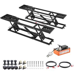 VEVOR - Portable Car Lift, 7000 lbs Capacity, Heavy Duty Steel Truck Lift with 26.8" Max Height, Pneumatic Pump, Wheels - Black VEVOR - Portable Car Lift, 7000 lbs Capacity, Heavy Duty Steel Truck Lift with 26.8" Max Height, Pneumatic Pump, Wheels - Black
