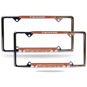 Rico Industries - University of Texas Longhorns EZ View Chrome Metal (Set of 2) License Plate Frame - Multi Rico Industries - University of Texas Longhorns EZ View Chrome Metal (Set of 2) License Plate Frame - Multi