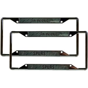 Rico Industries - San Antonio Spurs NBA Chrome EZ View License Plate Frame - Set of 2 Frames - Multi Rico Industries - San Antonio Spurs NBA Chrome EZ View License Plate Frame - Set of 2 Frames - Multi