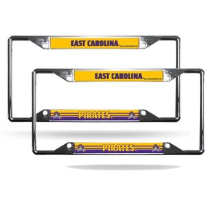 Rico Industries - East Carolina Pirates Chrome (2) EZ View License Plate Frame Set - Multi Rico Industries - East Carolina Pirates Chrome (2) EZ View License Plate Frame Set - Multi