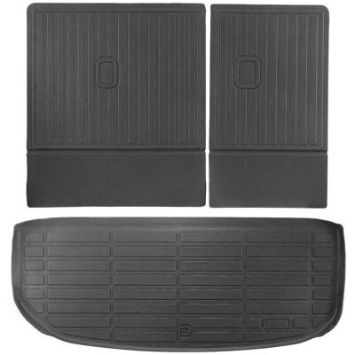 VEVOR - Cargo Mats Compatible with Hyundai Palisade 2020-2024, Custom Fit TPE Cargo Liner Set for SUVs, Trunk and Rear Back Seat - Black VEVOR - Cargo Mats Compatible with Hyundai Palisade 2020-2024, Custom Fit TPE Cargo Liner Set for SUVs, Trunk and Rear Back Seat - Black
