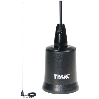 Tram - Tunable 144MHz–174MHz VHF 3dBd Gain Trunk or Hole Mount Antenna Kit with PL-259 Connector - Black Tram - Tunable 144MHz–174MHz VHF 3dBd Gain Trunk or Hole Mount Antenna Kit with PL-259 Connector - Black