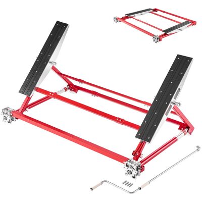 VEVOR - Portable Car Lift, 4400 lbs Capacity, Heavy Duty Steel Quick Lift with 23" Max Height, Adjustable Width and Wheels - Red VEVOR - Portable Car Lift, 4400 lbs Capacity, Heavy Duty Steel Quick Lift with 23" Max Height, Adjustable Width and Wheels - Red