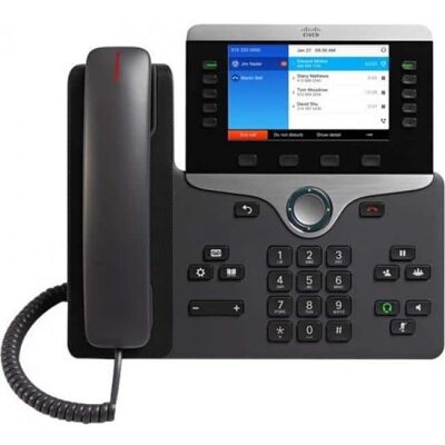 Cisco Systems Consumer Products - Cisco 8851 IP Phone - Cable - Wall Mountable - VoIP - Caller ID - Speakerphone - 2 x Network (RJ-45) - USB - PoE Ports - Charcoal Cisco Systems Consumer Products - Cisco 8851 IP Phone - Cable - Wall Mountable - VoIP - Caller ID - Speakerphone - 2 x Network (RJ-45) - USB - PoE Ports - Charcoal