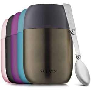 Zulay Kitchen - 16oz Stainless Steel Vacuum Insulated Food Jar for Hot Foods and Soups - Dark Gray Zulay Kitchen - 16oz Stainless Steel Vacuum Insulated Food Jar for Hot Foods and Soups - Dark Gray