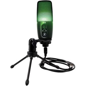 QFX - M-192 Ultra-High-Resolution USB Microphone, RGB Studio Lights, Desk Tripod Stand - Black QFX - M-192 Ultra-High-Resolution USB Microphone, RGB Studio Lights, Desk Tripod Stand - Black