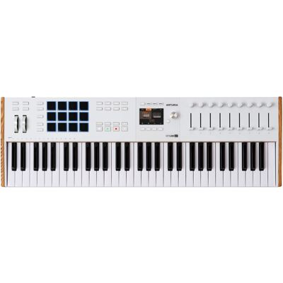 Arturia - KeyLab mk3 61-Key MIDI Controller with Semi-Weighted Keybed, Pads, Faders, USB-C, and Software Bundle Arturia - KeyLab mk3 61-Key MIDI Controller with Semi-Weighted Keybed, Pads, Faders, USB-C, and Software Bundle