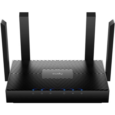 Cudy - AX3000 Dual Band Wi-Fi 6 Wireless Gigabit Internet Mesh Router WR3000 for Home, Open VPN, MU-MIMO, 1.3GHz Dual-Core - Black Cudy - AX3000 Dual Band Wi-Fi 6 Wireless Gigabit Internet Mesh Router WR3000 for Home, Open VPN, MU-MIMO, 1.3GHz Dual-Core - Black