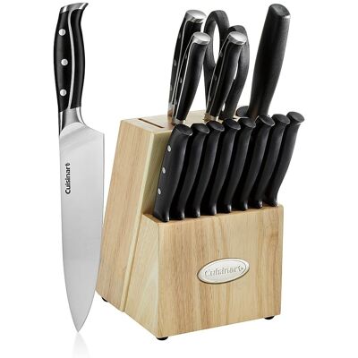 Cuisinart - 15-Piece Cutlery Set - Black Cuisinart - 15-Piece Cutlery Set - Black