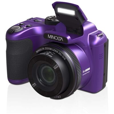 Konica Minolta - 20 Mega Pixels 26x Optical Zoom Digital Camera with 1080p FHD Video - Purple Konica Minolta - 20 Mega Pixels 26x Optical Zoom Digital Camera with 1080p FHD Video - Purple
