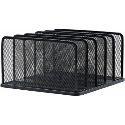 Lorell - 5 Tier Letter Tray 5 Tier Vertical Side loading Sturdy Steel Mesh - Black Lorell - 5 Tier Letter Tray 5 Tier Vertical Side loading Sturdy Steel Mesh - Black