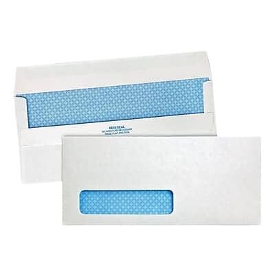Quality Park - Redi-Seal Security Tinted #10 Window Envelope, 4 1/8" x 9 1/2", 500/Box - White Wove Quality Park - Redi-Seal Security Tinted #10 Window Envelope, 4 1/8" x 9 1/2", 500/Box - White Wove