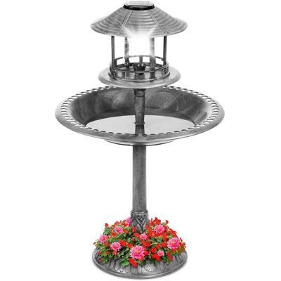Best Choice Products - Solar Outdoor Bird Bath Pedestal Fountain Garden Decoration w/ Fillable Planter Base - Stone Best Choice Products - Solar Outdoor Bird Bath Pedestal Fountain Garden Decoration w/ Fillable Planter Base - Stone