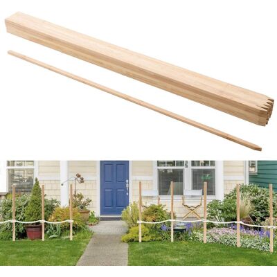 VEVOR - Wooden Garden Stakes, 25 Pcs 48x0.5x0.69 in Survey Grading Stakes, Garden Ground Stake with Sharp Point - Natural wood color VEVOR - Wooden Garden Stakes, 25 Pcs 48x0.5x0.69 in Survey Grading Stakes, Garden Ground Stake with Sharp Point - Natural wood color