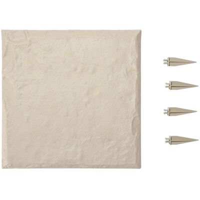 VEVOR - 16Pcs 15.5 x 15.5 in, Decorative Stepping Stones with Stakes, Weather-Resistant Plastic Pathway Pavers, Smooth Surface - Beige VEVOR - 16Pcs 15.5 x 15.5 in, Decorative Stepping Stones with Stakes, Weather-Resistant Plastic Pathway Pavers, Smooth Surface - Beige