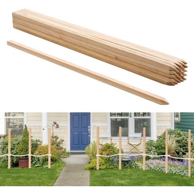 VEVOR - Wooden Garden Stakes, 25 Pcs 48x0.75x0.75 in Survey Grading Stakes, Garden Ground Stake with Sharp Point - Natural wood color VEVOR - Wooden Garden Stakes, 25 Pcs 48x0.75x0.75 in Survey Grading Stakes, Garden Ground Stake with Sharp Point - Natural wood color