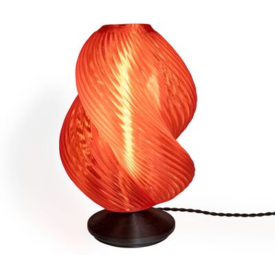 Jonathan Y - Gema 13.5" Mid-Century Coastal Plant-Based PLA 3D Printed Dimmable LED Table Lamp - Clear Red/Black Jonathan Y - Gema 13.5" Mid-Century Coastal Plant-Based PLA 3D Printed Dimmable LED Table Lamp - Clear Red/Black