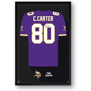 Sporticulture - Cris Carter Minnesota Vikings Framed 14" x 20" Retired Jersey Art Print - Multicolor Sporticulture - Cris Carter Minnesota Vikings Framed 14" x 20" Retired Jersey Art Print - Multicolor