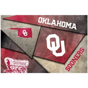 Indigo Falls - Oklahoma Sooners 16" x 24" Mosaic Poster - White Indigo Falls - Oklahoma Sooners 16" x 24" Mosaic Poster - White