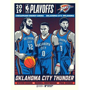 Phenom Gallery - Oklahoma City Thunder 2019 NBA Playoffs Limited Edition 18'' x 24'' Serigraph Poster Art Print - Multicolor Phenom Gallery - Oklahoma City Thunder 2019 NBA Playoffs Limited Edition 18'' x 24'' Serigraph Poster Art Print - Multicolor