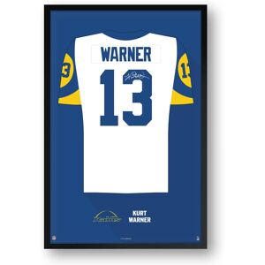 Sporticulture - Kurt Warner Los Angeles Rams Framed 27" x 39" Retired Jersey Art Print - Multicolor Sporticulture - Kurt Warner Los Angeles Rams Framed 27" x 39" Retired Jersey Art Print - Multicolor