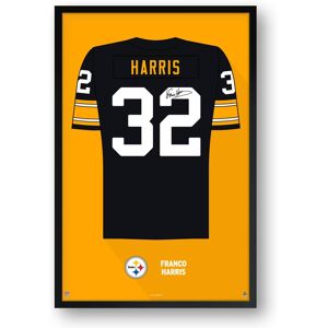 Sporticulture - Franco Harris Pittsburgh Steelers Framed 27" x 39" Retired Jersey Art Print - Multicolor Sporticulture - Franco Harris Pittsburgh Steelers Framed 27" x 39" Retired Jersey Art Print - Multicolor