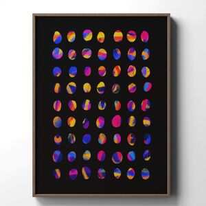 HOMLUX - 1 Piece Framed Abstract Canvas Wall Art Black Background Circle Wall Decor Decorative Canvas Print 36 in. x 24 in - Multi-Colored HOMLUX - 1 Piece Framed Abstract Canvas Wall Art Black Background Circle Wall Decor Decorative Canvas Print 36 in. x 24 in - Multi-Colored