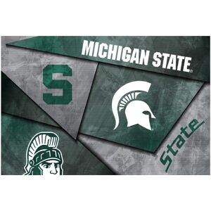Indigo Falls - Michigan State Spartans 16" x 24" Mosaic Poster - White Indigo Falls - Michigan State Spartans 16" x 24" Mosaic Poster - White